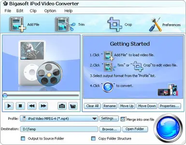 Bigasoft iPod Video Converter v2.5.0.3947
