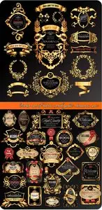 Vector set of labels with gold elements set 2