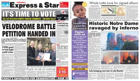 Express and Star Sandwell Edition – April 16, 2019