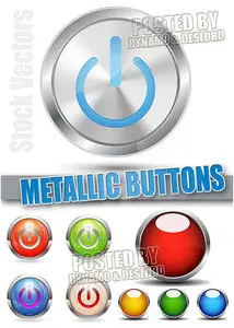 Metallic buttons - Stock Vectors