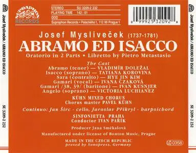 Ivan Pařík, Sinfonietta Praha - Josef Mysliveček: Abramo ed Isacco (1995)