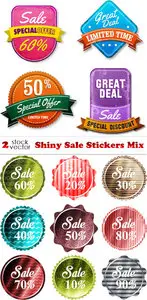 Vectors - Shiny Sale Stickers Mix