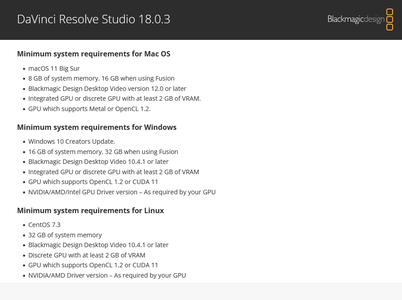 Blackmagic Design DaVinci Resolve Studio 18.0.3