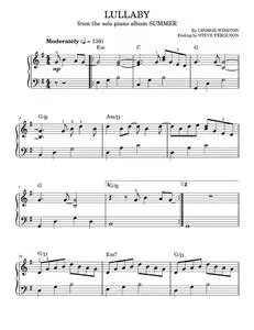 Lullaby (Sandman) - George Winston (Easy Piano)