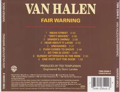 Van Halen - Fair Warning (1981)