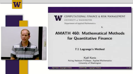 Coursera - Mathematical Methods for Quantitative Finance (University of Washington)