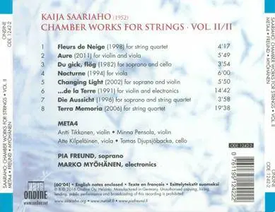 Meta4 & Pia Freund - Kaija Saariaho: Chamber Works for Strings, Vol. 2 (2016)