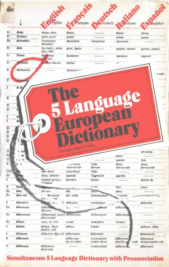 The Five Language European Dictionary