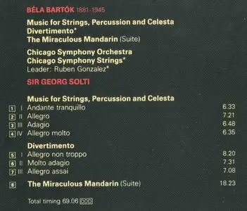 Bartok: Music for Strings Percussion and Celesta - Solti