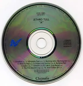 Jethro Tull - A (1980) [1988, UK Original, Chrysalis CDP 32 1301 2]