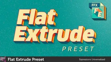 Flat Extrude Preset - Preset for After Effects (Videohive)