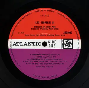 Led Zeppelin III (Atlantic 1970) 24-bit/96kHz Vinyl Rip