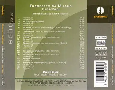 Francesco da Milano - Intabolatura da Leuto (1530 ca) - Paul Beier, lute (1999) {Stradivarius STR11010 rel 2006}