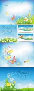 Summer Backgrounds Vector 2