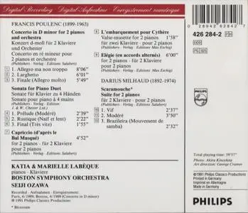 Katia & Marielle Labèque, Boston Symphony Orchestra, Seiji Ozawa - Poulenc: Concerto for 2 Pianos and Orchestra (1991)