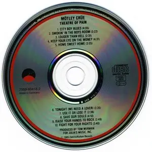 Mötley Crüe - Theatre Of Pain (1985) [European 1st Press CD] [PROPER]