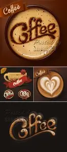 Coffee Cups & Labels Vector