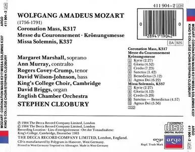 Stephen Cleobury, The King's College Choir of Cambridge - Mozart: Coronation Mass, K.317, Missa Solemnis, K.337 (1984)
