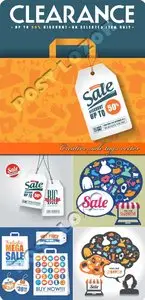 Creative sale tags vector