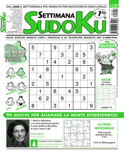 Settimana Sudoku - 9 Ottobre 2026