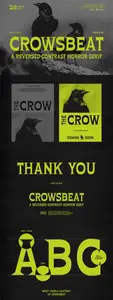 Crowsbeat - Reversed Contrast Horror Font KBU8RB7