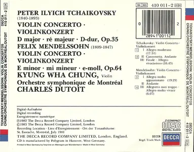 Kyung Wha Chung, Charles Dutoit - Tchaikovsky, Mendelssohn: Violin Concertos (1983)