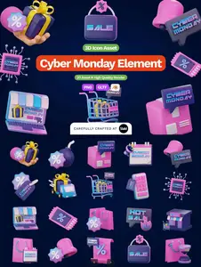 EE - 3D Cyber Monday Illustration Q46X7DH