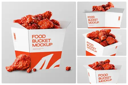 EE - Large Fried Chicken Bucket Mockup U8HETYC