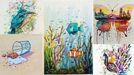 Flow & Bloom: Relax With Watercolor Art