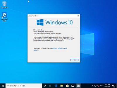 Windows 10 Enterprise 20H1 2004.19041.388 (x86/x64) Multilanguage Preactivated July 2020