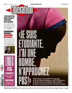 Libération du Jeudi 24 Août 2017