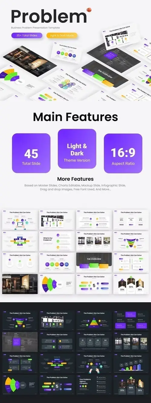 The Problem Infographic PowerPoint Template / AvaxHome