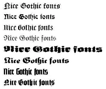 Gothic fonts