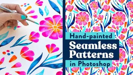 Watercolor a Seamless Pattern: Surface Design in Adobe Photoshop for Print-On-Demand