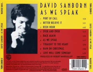 David Sanborn - As We Speak (1982) {WB 23650}