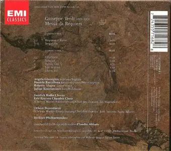 Verdi: Messa da Requiem / Gheorghiu, Barcellona, Alagna, Konstantinov, Berliner Philharmoniker, Abbado (2001)