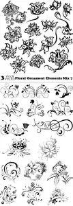 Vectors - Floral Ornament Elements Mix 7