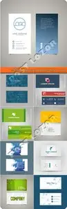 Modern business cards vector set 19