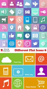 Vectors - Different Flat Icons 8