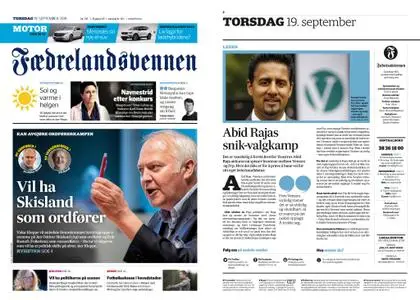 Fædrelandsvennen – 19. september 2019