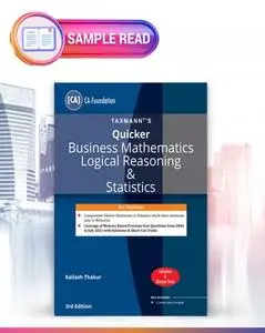 Taxmann's QUICKER for Business Mathematics Logical Reasoning & Statistics