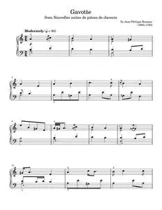 Gavotte - Jean-Philippe Rameau (Easy Piano)