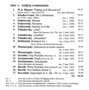 Raoul von Koczalski Plays Chopin · Mozart · Schubert-Liszt · Tchaikovsky · Rachmaninov, etc. [Re-up]