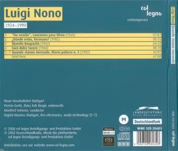 Luigi Nono - Quando stanno morendo (2008)