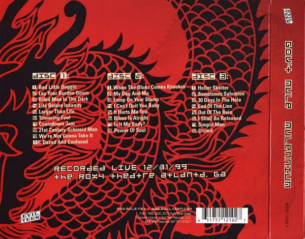 Gov't Mule - Mulennium (2010) 3 CD Set