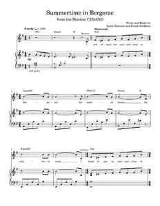 Summertime In Bergerac - Leslie Bricusse, Willy Wonka (Piano-Vocal-Guitar)