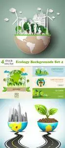 Vectors - Ecology Backgrounds Set 4