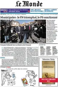 Le Monde du Mardi, 25. Mars 2014