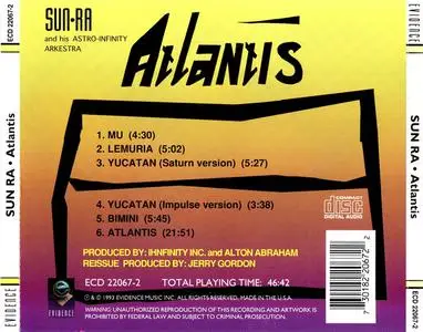 Sun Ra And His Astro Infinity Arkestra - Atlantis (1993) {Evidence ECD 22067-2 rec 1967-1968}