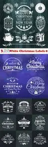 Vectors - White Christmas Labels 8